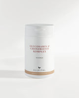 Allvital Glucosamin und Chondroitin Komplex unterstützt die Kollagenbildung und wird ergänzt mit MSM, der Aminosäure L-Lysin und den Vitaminen C, D3 und B12. 