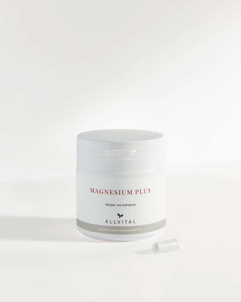 Allvital Magnesium Plus vegan enthält Magnesium. Bei Stress, innerer Unruhe, Konzentrationsstörungen und Schlafstörungen. 