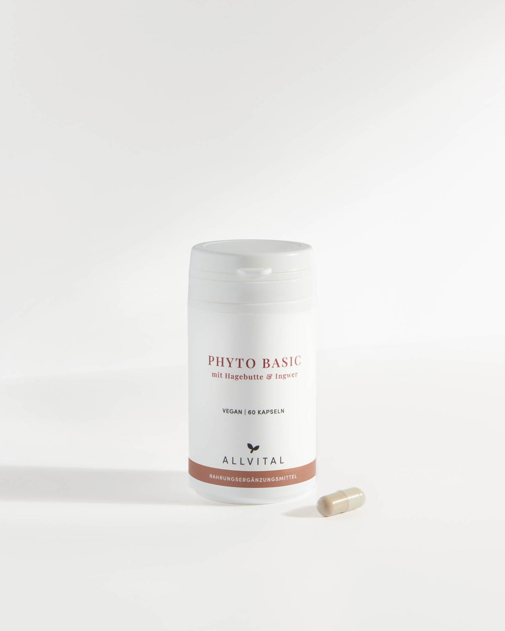 Allvital Phyto Basic mit Hagebutte und Ingwer. Hagebutte unterstützt ein gesundes Immunsystem und eine gesunde Verdauung