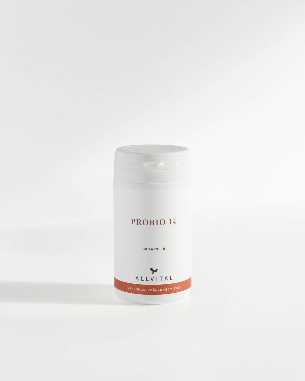 Allvital ProBio 14 enthält 14 natürlichen Bakterienkulturen (Laktobazillen und Bifidobakterien) und Präbiotika zur Unterstützung einer gesunden Darmflora.