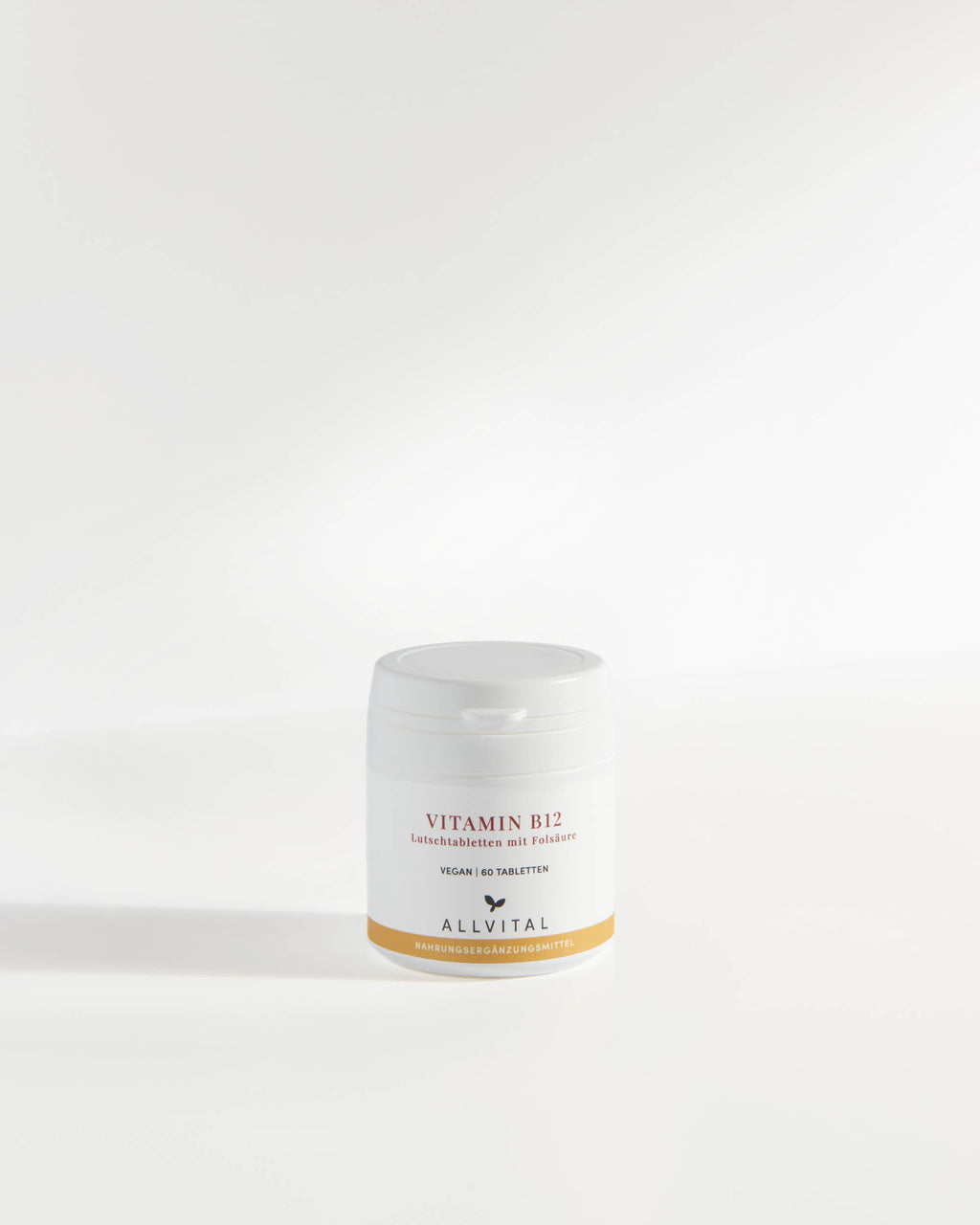 Allvital Vitamin B12. Hochdosiertes Vitamin B12 mit Folsäure und Biotin als Lutschtablette. Für ein gesundes Nervensystems und einer gesunden Psyche.